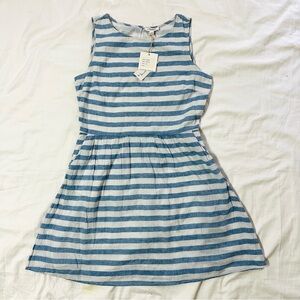 Striped Blue and White Kids Dress